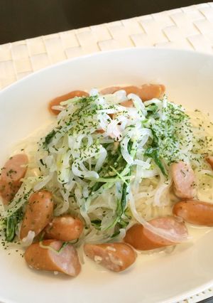 【ZENパスタ】水菜のホワイトソース-レシピのメイン写真