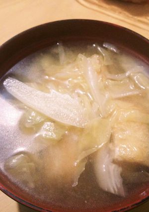我が家の味噌汁(キャベツ)-レシピのメイン写真