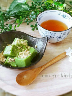 片栗粉で簡単♥抹茶のミルクわらび餅-レシピのメイン写真