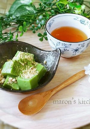 片栗粉で簡単♥抹茶のミルクわらび餅-レシピのメイン写真