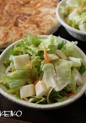 【農家のレシピ】長芋とレタスのサラダ-レシピのメイン写真
