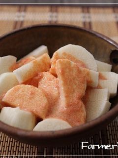 【農家のレシピ】長芋のたらこサラダ-レシピのメイン写真