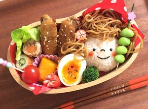 簡単☆焼きそば♡女の子弁当♡キャラ♡遠足-レシピのメイン写真