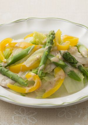レンジで簡単！白菜と鶏むね肉の蒸しサラダ-レシピのメイン写真