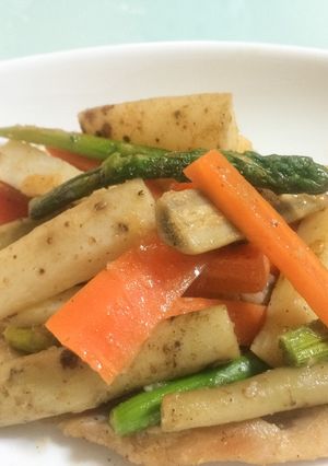 鶏肉と野菜のスティック炒め-レシピのメイン写真