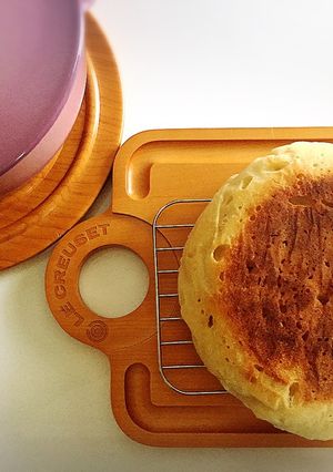 簡単捏ねないチャバタをルクルーゼで焼こう-レシピのメイン写真