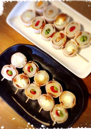 おウチ居酒屋♡カラフル竹輪のベーコン巻串-レシピのメイン写真