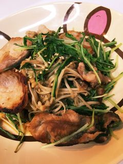 豚肉 水菜 えのき 炒め【簡単】-レシピのメイン写真