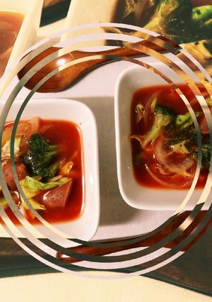 レンジのみ 春キャベツの簡単トマトスープ-レシピのメイン写真