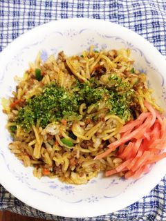 簡単・時短♪焼きそば飯…我が家風。-レシピのメイン写真