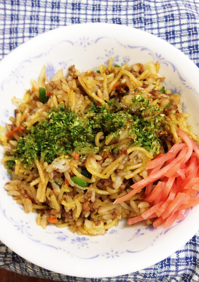 簡単・時短♪焼きそば飯…我が家風。-レシピのメイン写真