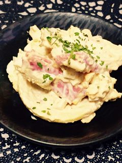 タケノコとハム卵の味噌マヨ胡麻和え-レシピのメイン写真
