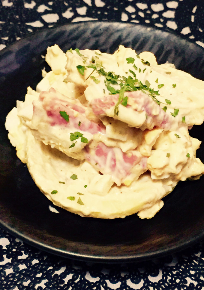 タケノコとハム卵の味噌マヨ胡麻和え-レシピのメイン写真