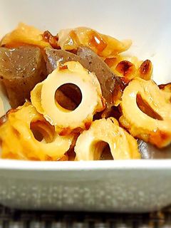 簡単、時短、節約!蒟蒻と竹輪のサクッと煮-レシピのメイン写真