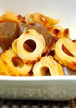 簡単、時短、節約！蒟蒻と竹輪のサクッと煮-レシピのメイン写真