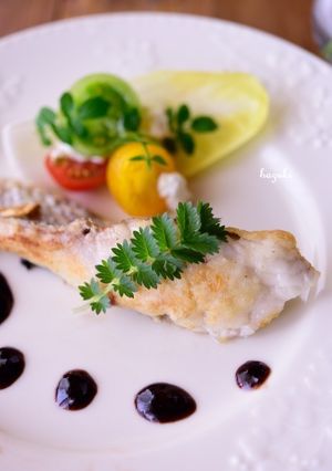 白身魚のソテー　バルサミコ梅ソース-レシピのメイン写真