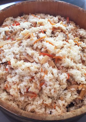 シンプル田舎料理☆山菜おこわ-レシピのメイン写真