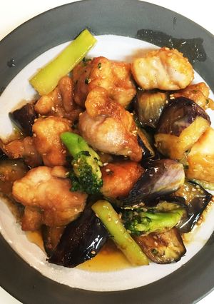 こってり♡鶏と茄子の甘辛彩り炒め-レシピのメイン写真