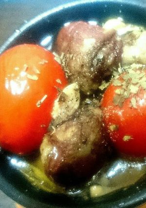 [鶏ハツとトマトのオーブンココット]-レシピのメイン写真