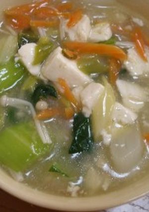 湯豆腐から作った野菜あんかけ-レシピのメイン写真