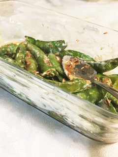 スナップえんどうのポン酢マヨ鰹節和え-レシピのメイン写真