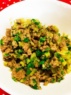 セロリそぼろ-レシピのメイン写真