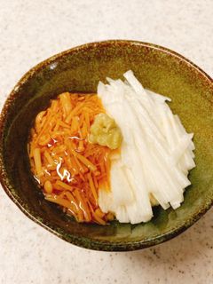 スピード一品♪長芋の千切りのなめたけがけ-レシピのメイン写真