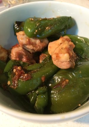 ピーマンと鶏肉のくたくた煮（お弁当に最高-レシピのメイン写真