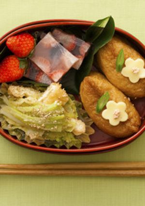 いなり寿司＆キャベツと油揚げのごま和え-レシピのメイン写真