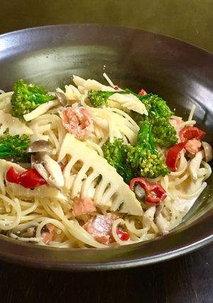 洋風アレンジ❗️ 筍とブロッコリのパスタ-レシピのメイン写真