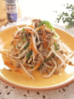 照り焼きハンバーグ風味!そぼろもやし-レシピのメイン写真