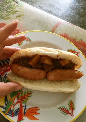 残り物のカレーで作るごてもりドッグ-レシピのメイン写真