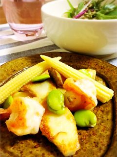 カレー風味えびとエリンギのガーリック炒め-レシピのメイン写真