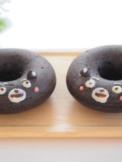 簡単デコ☆くまモンの焼きドーナツ。-レシピのメイン写真