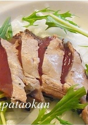 新玉ねぎもりもり♪カツオのタタキ-レシピのメイン写真