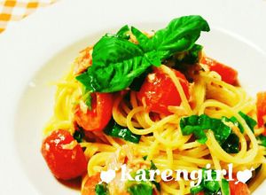 ♡トマト&フレッシュバジルの冷製パスタ♡-レシピのメイン写真