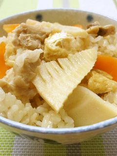 たけのこと鶏肉の簡単炊き込みご飯-レシピのメイン写真