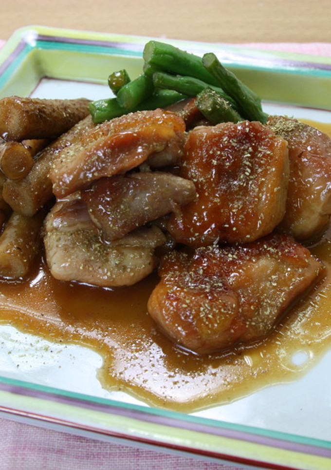 鶏肉とごぼうの山椒焼き-レシピのメイン写真