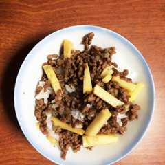 たけのことひき肉の甘辛丼-レシピのメイン写真