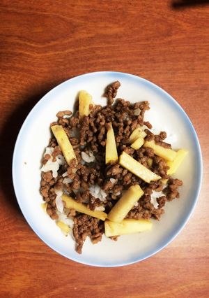 たけのことひき肉の甘辛丼-レシピのメイン写真
