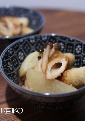 【京風・煮物醤油】かぶとちくわの煮物-レシピのメイン写真