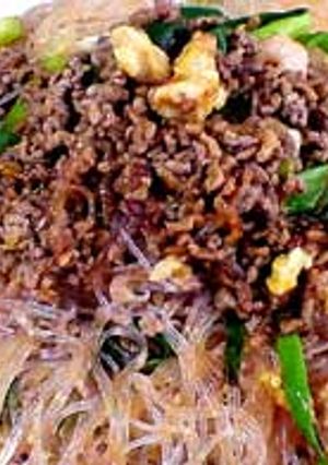ぴり辛【ＣｏｏｋＤｏ】肉味噌春雨-レシピのメイン写真