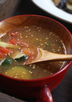 トマトとズッキーニの中華スープ-レシピのメイン写真