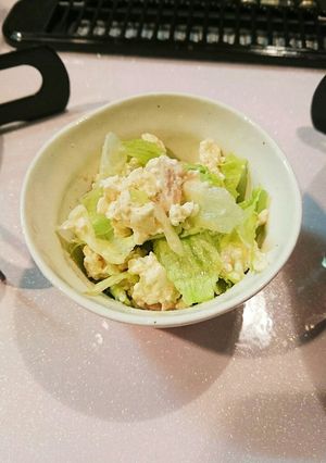 ツナマヨレタス&豆腐サラダ♡-レシピのメイン写真