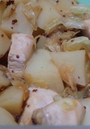 鶏肉とジャガイモのマスタード炒め-レシピのメイン写真