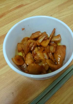 鶏皮とにんにくの醤油炒め-レシピのメイン写真