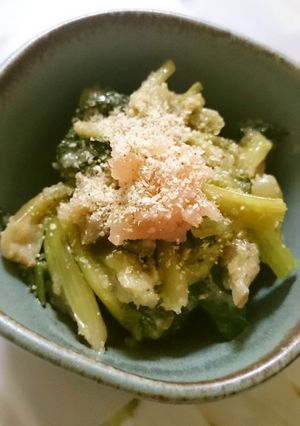まるごと小松菜の深煎りごまドレたらこ-レシピのメイン写真