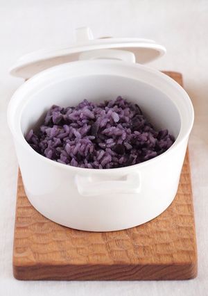 紫にんじんの炊き込みごはん（鍋炊き）-レシピのメイン写真