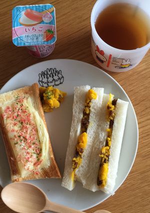 桜海老のチーズトースト 離乳食完了期-レシピのメイン写真