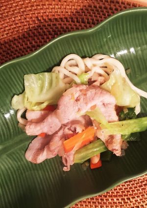 簡単♡豚肉たっぷりのさっぱり野菜うどん♡-レシピのメイン写真